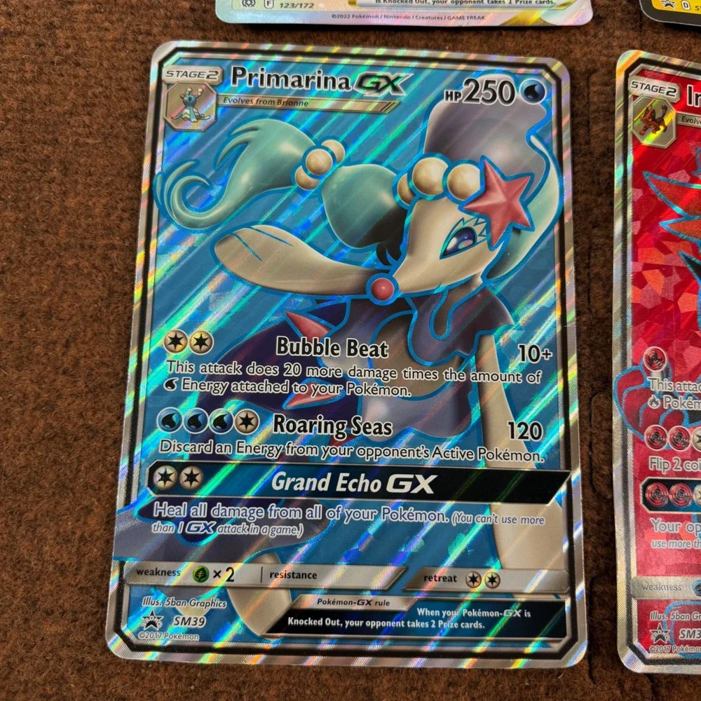 Pokemon Jumbo Cards Lot Arceus VSTAR Pikachu V Primarina GX Incineroar GX 4pc
